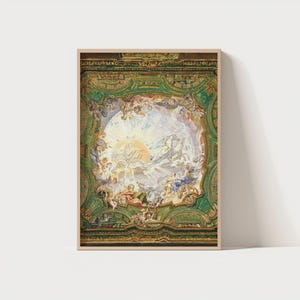 Baroque Ceiling Fresco Art Print – Digital Download | Historic Decorative Wall Art (300 DPI)