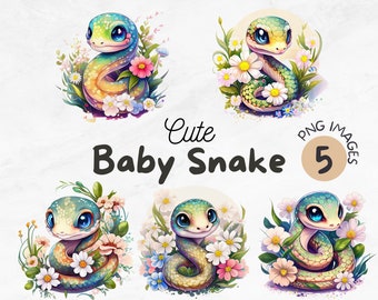 Schattige babyslang, png PNGEgg | Clipart babyslang | Slangenkunst | Slangenprint | Slangenontwerpen | Sublimatieontwerp | Digitaal ontwerp downloaden