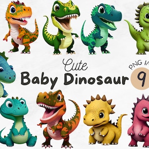 Baby Dinosaur PNG | Dinosaur Clipart | Dinosaur Sublimation | T-rex png | Kids png | Dinos Clipart | Sublimation Design | Digital Design