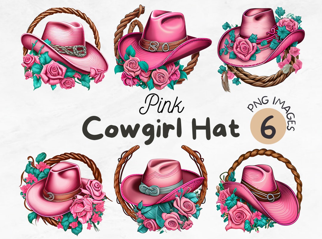 Pink Cowgirl Hat PNG Cowgirl Hat Clipart Cowgirl Png Western Clipart