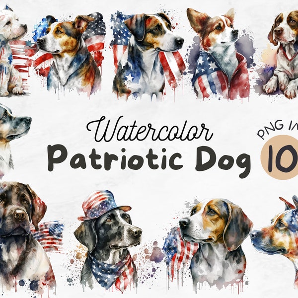 Chien patriotique PNG | Clipart chien patriotique | Chien png | Chien USA Drapeau png | Conception de sublimation | Conception numérique | Amoureux des chiens | Sublimer les designs