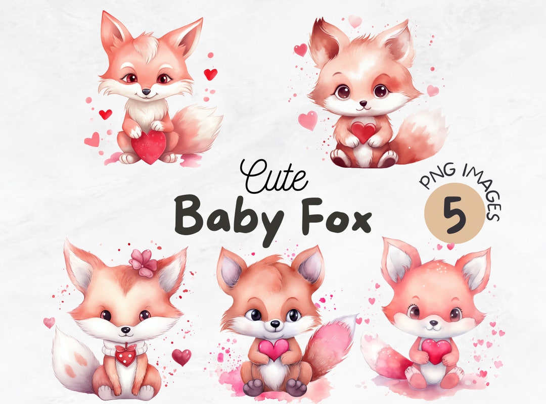 Cute Baby Fox PNG Cute Fox Clipart Fox Art Kids Png Animals Png