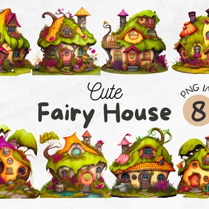 Cute Fairy House PNG | Fairy Clipart | Fairy Sublimation | Kids png | Sublimation Design | Digital Design