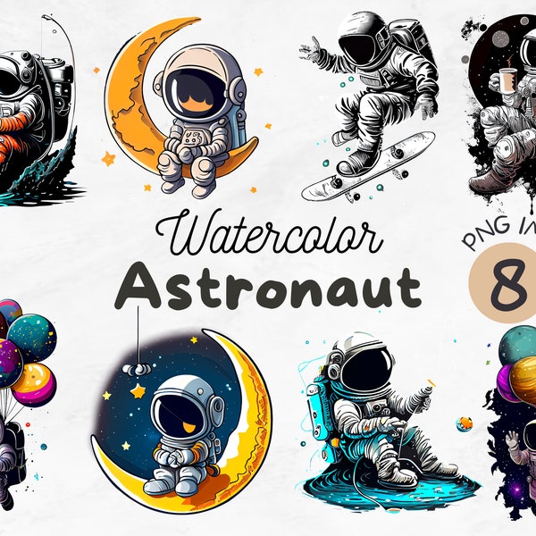 Astronaut PNG | Astronaut Clipart | Space png | Planets Clipart | Galaxy Art | Kids Clipart | Sublimation Design | Digital Design