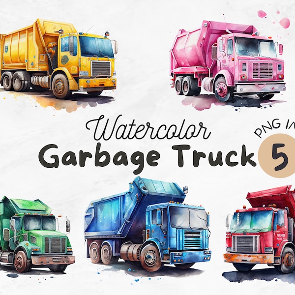 Garbage Truck PNG | Garbage Truck Clipart | Recycling Truck png | Trash Truck png | Sublimation Design | Digital Design Download