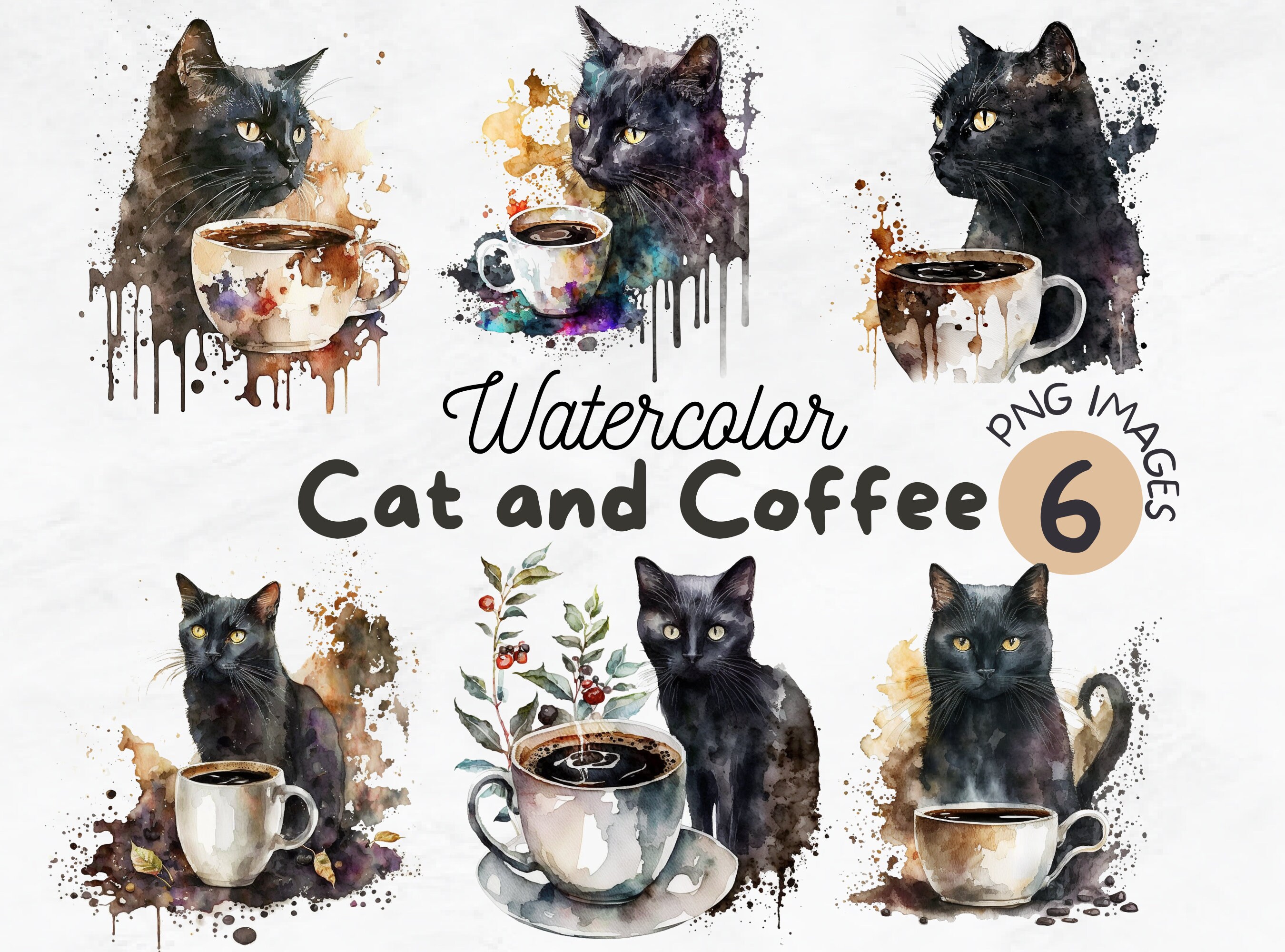 Cute Cat In Coffee Cup Clipart 3 By Mulew Art