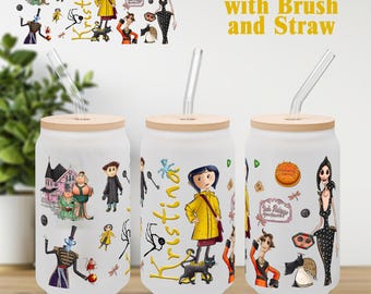 Tazza in vetro satinato personalizzata Coraline