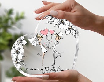 Personalized Wedding Acrylic Heart
