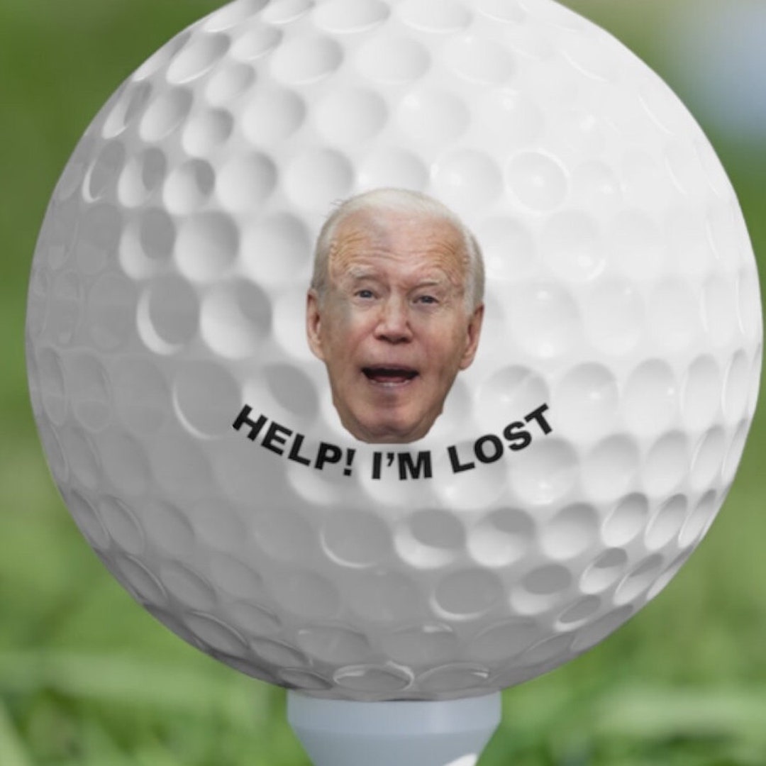 Funny Gift Biden, Help I'm Lost Golf Balls, 6pcs Golf Balls Joe Biden
