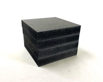 Bases for statuette, square wood plaque in black medium (Set of 4)