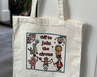 Off to join the circus Cotton Tote Bag