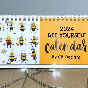 2024 Bee Calendar Desk Calendar 2024 Bee Yourself image 1