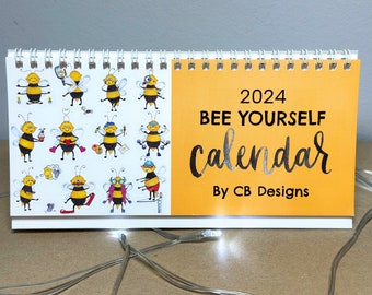 2024 Bee Calendar | Desk Calendar 2024 | Bee Yourself