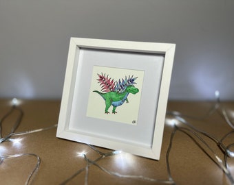 Framed Dinosaur Print ideal for Nursery, birthday gift, christening gift | Dinosaur Picture | Dinosaur Poster | Dinosaur Art