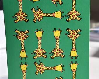 Giraffe Greetings Card