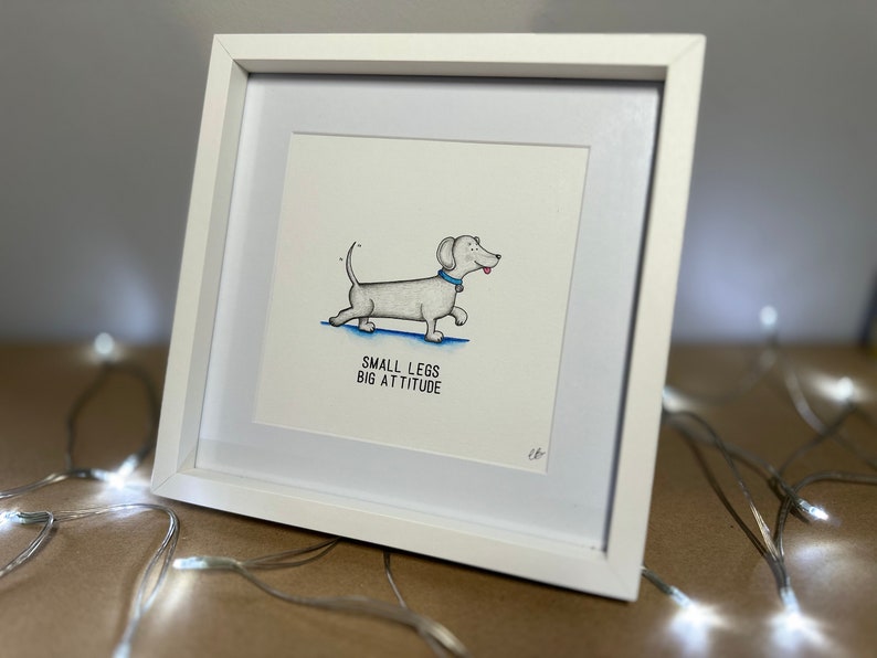 Framed Sausage Dog Art Sausage Dog Gift Daschund Gift Etsy UK