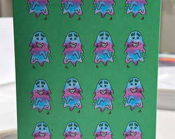 Colourful Monster Greetings Card