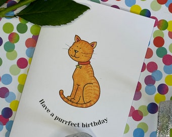 Cat Birthday Card | Funny Cat Birthday Card | Funny Cat Card | Birthday Card from the Cat