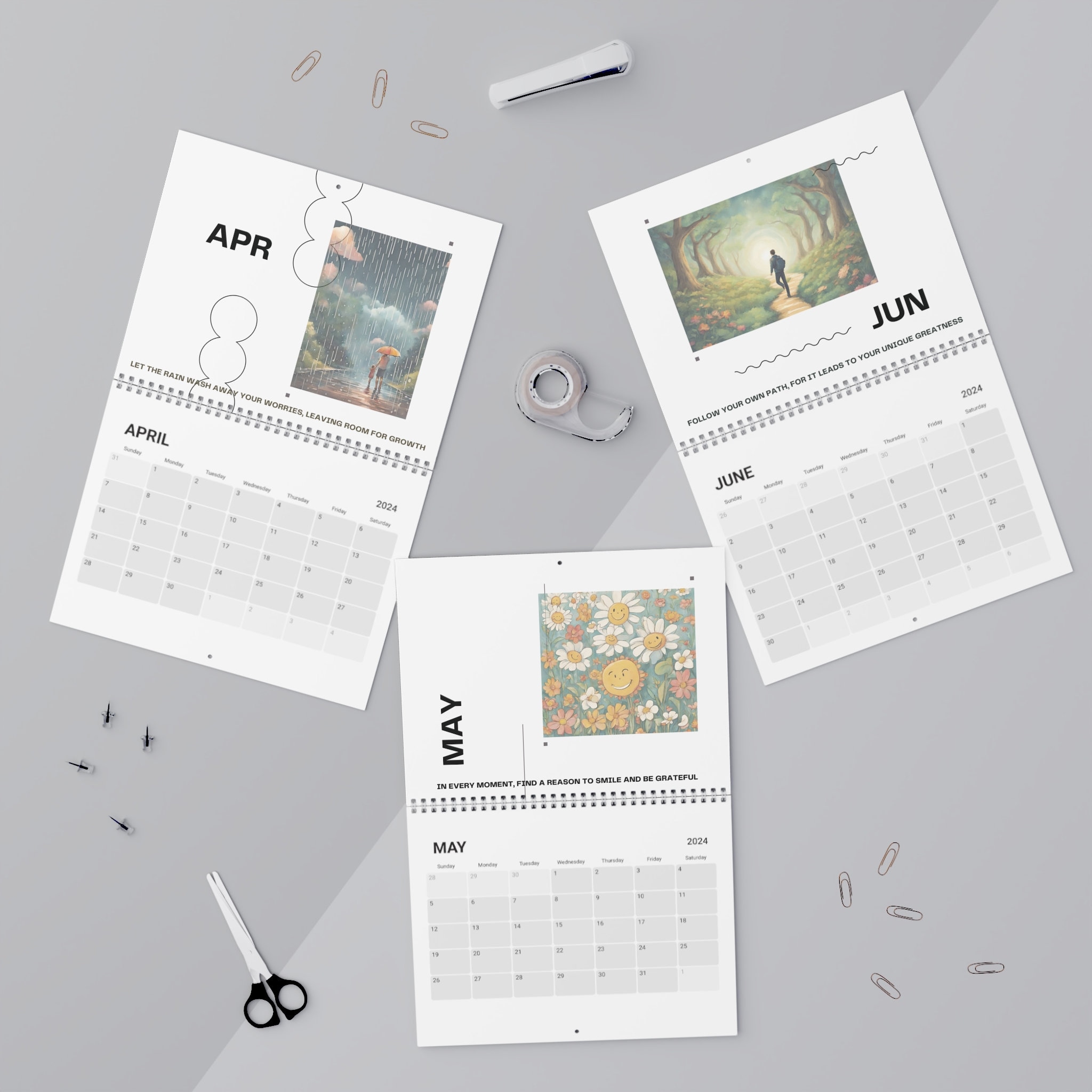 2024 Wall Calendar of Inspirational Sayings, 2024 Calendar sold by