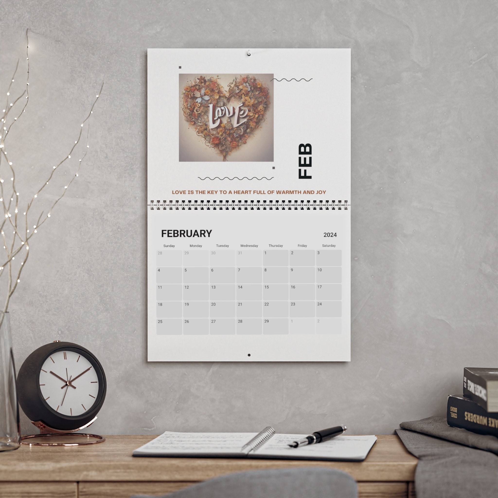2024 Wall Calendar of Inspirational Sayings, 2024 Calendar sold by