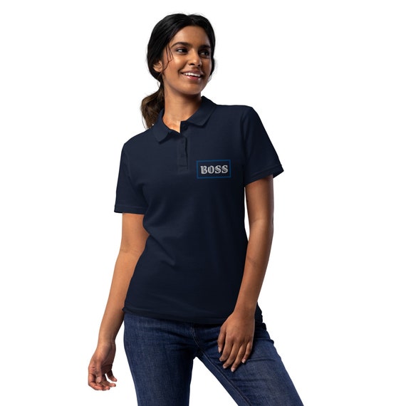 Custom Shirt Boss T shirt Entrepreneur Shirt Womens Pique Polo Shirt Gifts Gift for Her Birthday Gift Promotion Gift CEO Polo Shirt Etsy