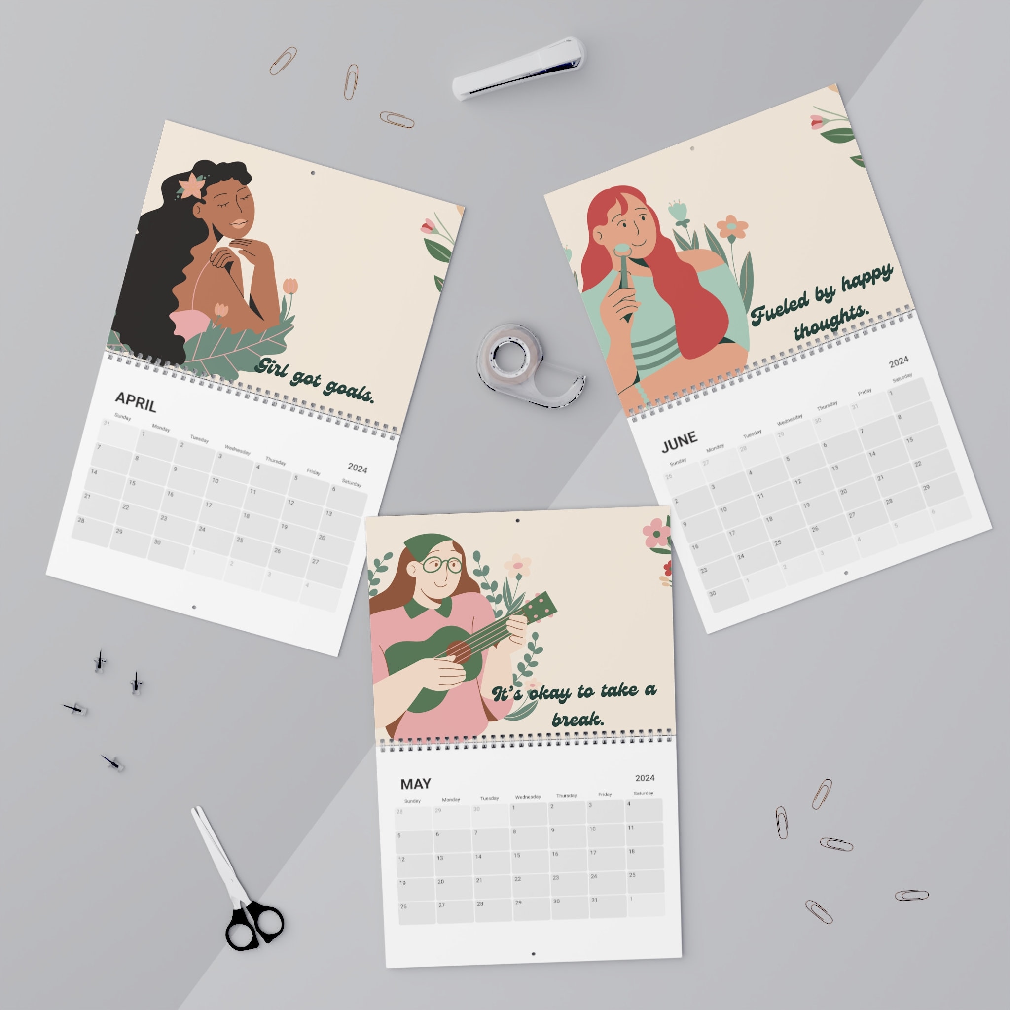 Floral Self love Affirmation Calendar (2024) Self love Calendar 2024 Floral Self love Affirmation Calendar (2024) Self love Calendar 2024