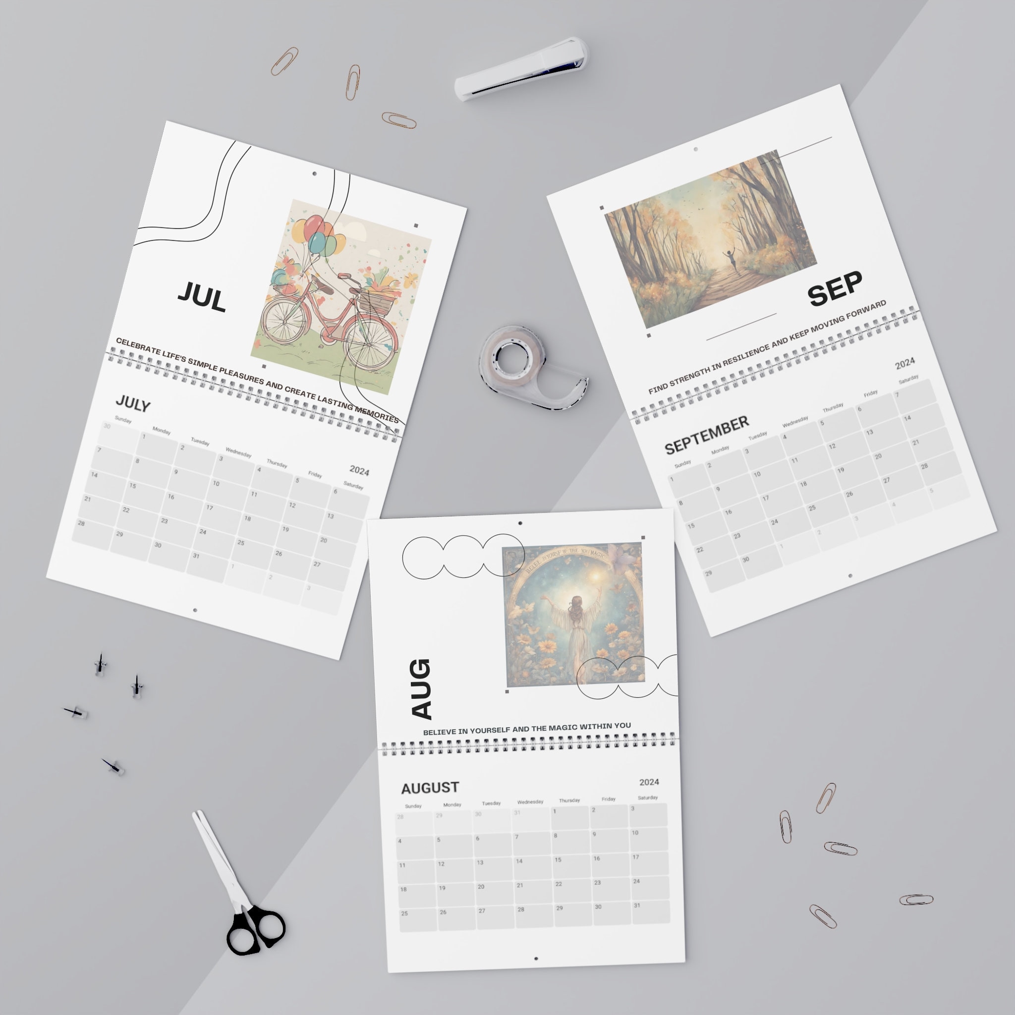 2024 Wall Calendar of Inspirational Sayings, 2024 Calendar sold by