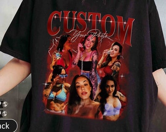 Custom Photo Bootleg Rap Shirt: 90s Style Graphic Tee
