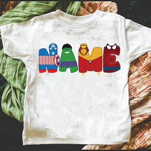 Personalized Superhero Name Shirt - Custom Boy Tee - Custom Girl Tee- Superhero Birthday Shirt - Birthday Name Toddler Shirt