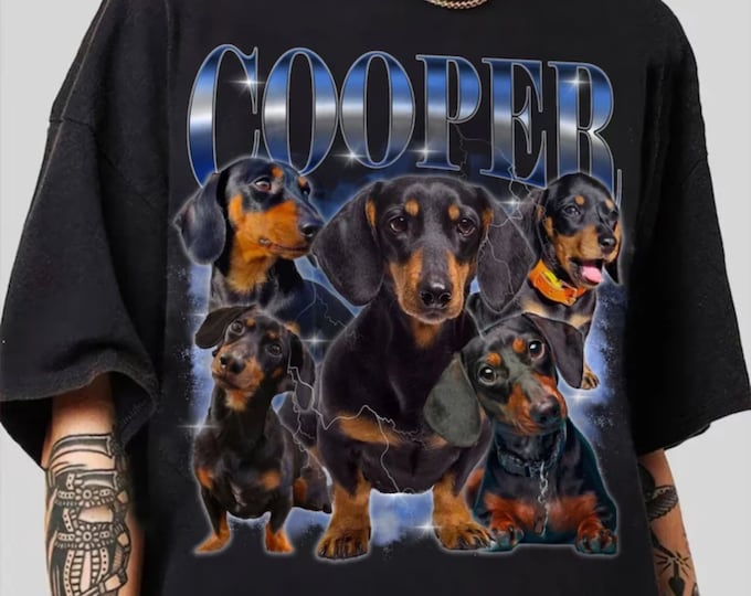 Custom Retro Pet Bootleg Shirt, Dog Bootleg Retro 90's Tee, Custom Pet Photo, Custom Pet Portrait, Pet Owner Gift, Pet Lovers Gift, Cat Tee