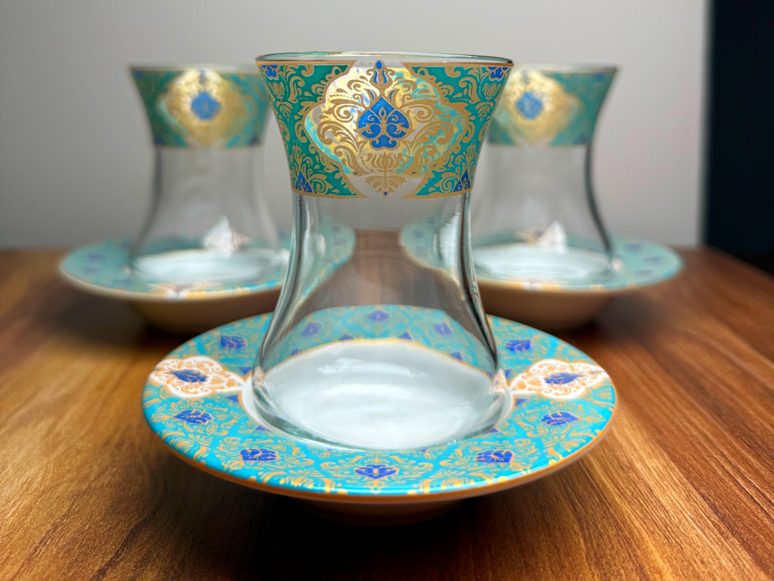 Pasabahce Aida Large Turkish Tea Glasses Set - 6 Pack