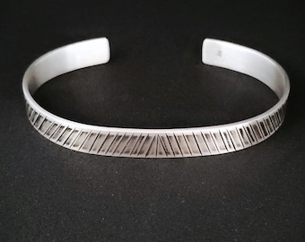 Argentium Silver Cuff Bracelet Size M