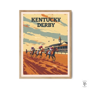 Kentucky Derby Giclee Print workspace art travel art print equestrian decor