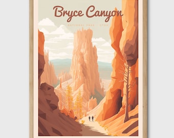 Bryce Canyon National Park Digital Print Poster - Travel Memory Gift