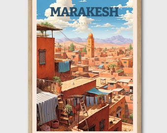 Marakesh Vintage Trendy Wall Art Morocco Home Decor Gift for Her