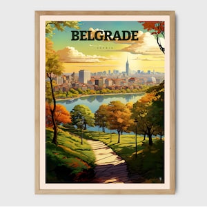 Belgrade Serbia Modern Wall Art Trendy European Travel Wall Art Print Home Decor Wall Art For Living Room Bathroom Travel Gift For Her
