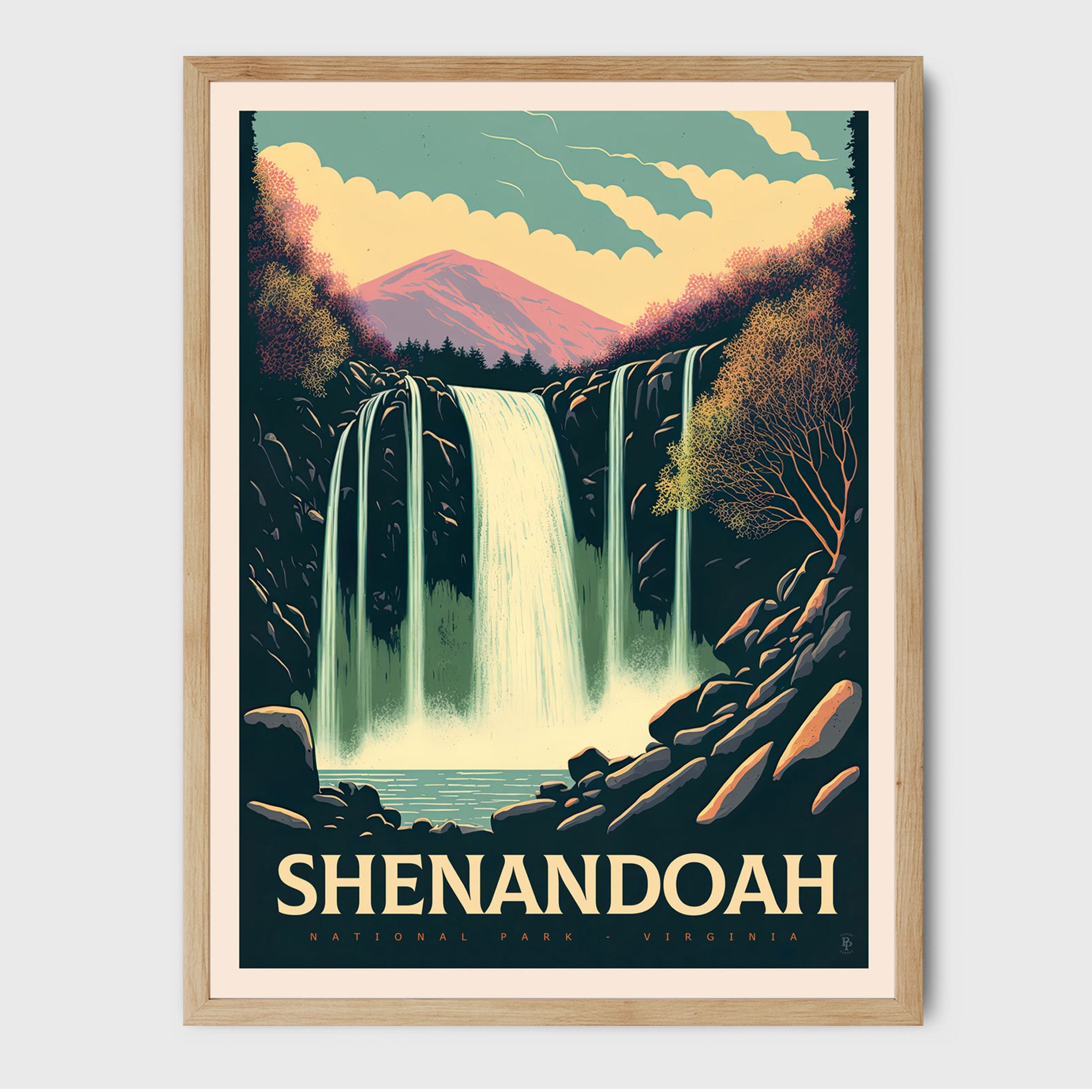 Hiking clipart illustration depicting a hiker with a backpack, enjoying the scenic view of a waterfall in a lush forest. AI Generated 26674671 PNG