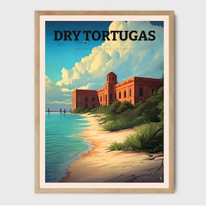 Dry Tortugas Park Print Florida National Park Travel Print Florida Wall Decor National Park Travel Prints