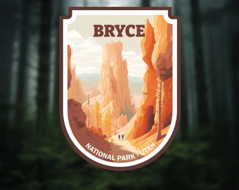 Bryce Canyon National Park Vinyl Sticker, Utah Outdoor Travel