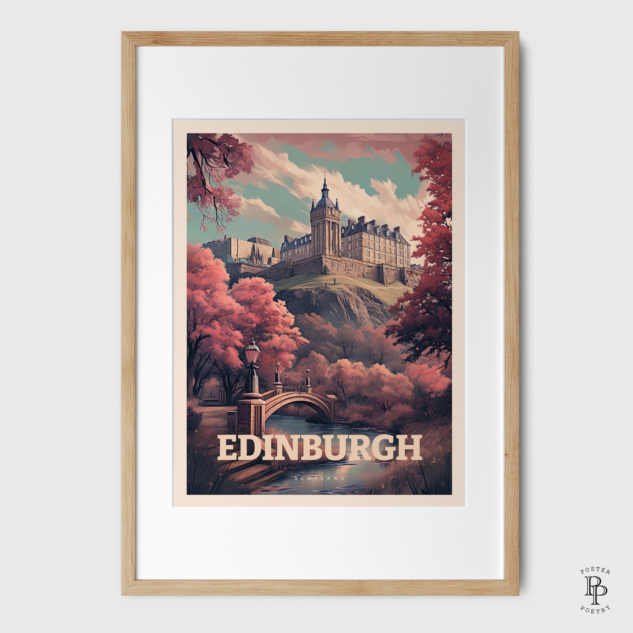Edinburgh Scotland Art Print, Vintage Travel Poster - Etsy