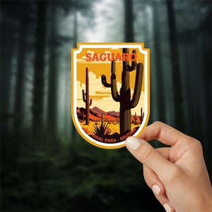 Saguaro National Park Sticker Arizona Outdoor Sticker National Park Explorer Laptop Sticker Hydroflask Water-Resistant Vinyl Sticker