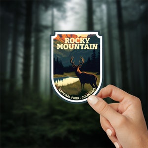 Rocky Mountain Sticker Colorado Outdoor Sticker Explorer Laptop Sticker Hydroflask Water-Resistant Vinyl Sticker