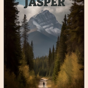 Jasper Canada National Park Poster, Wall Art Print Gift Idea