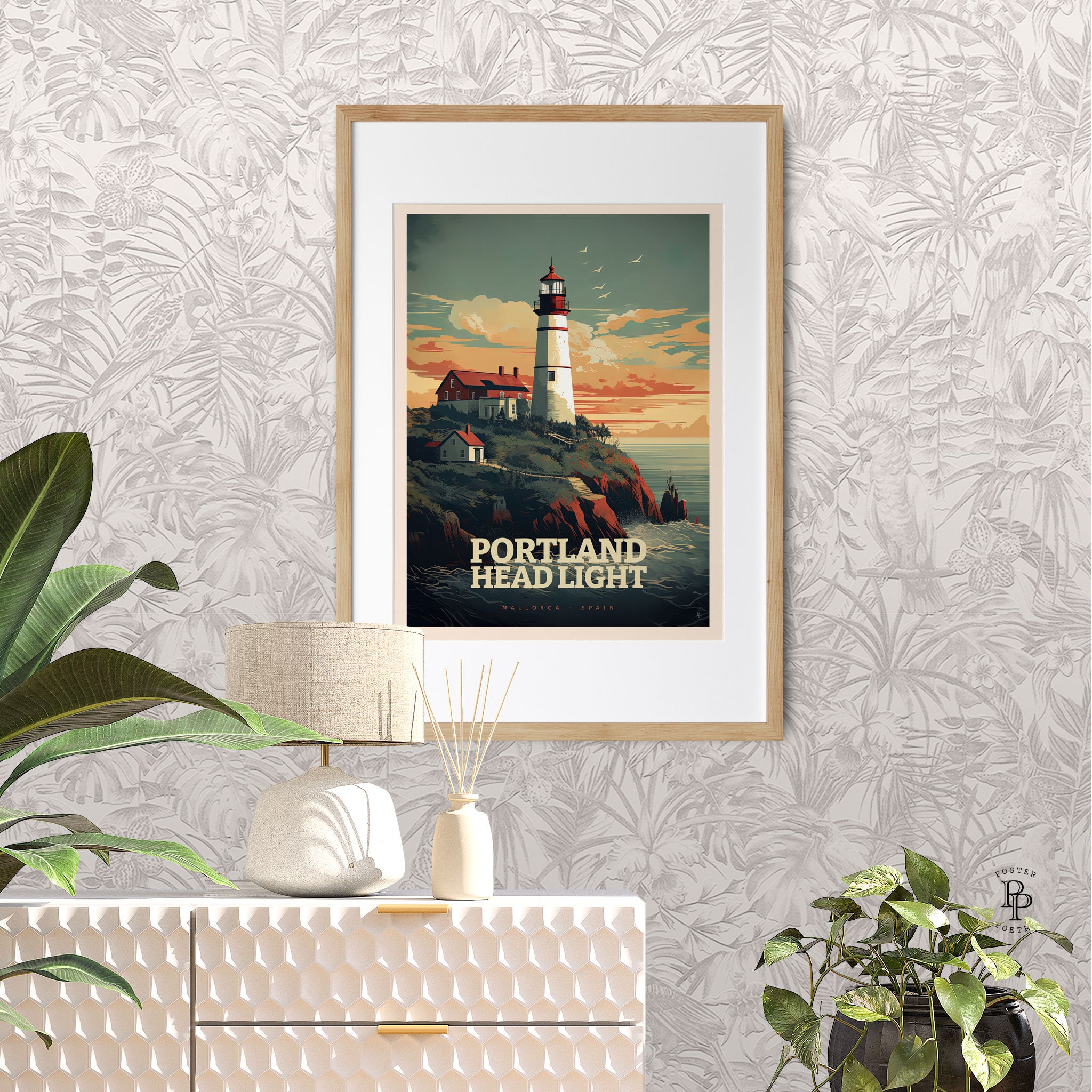 Portland Head Light Lighthouse Art Print, Coastal Wall Decor - Etsy