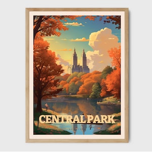 Central Park Print, New York Poster, Travel Prints, Travel Poster, Travel Gift, Poster, Prints, Wall Art, Wall Hanging, Home Decor