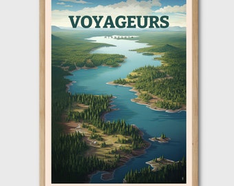 Voyageurs National Park Print Outdoor Wall Art Travel Print Living Room Decor Home Office