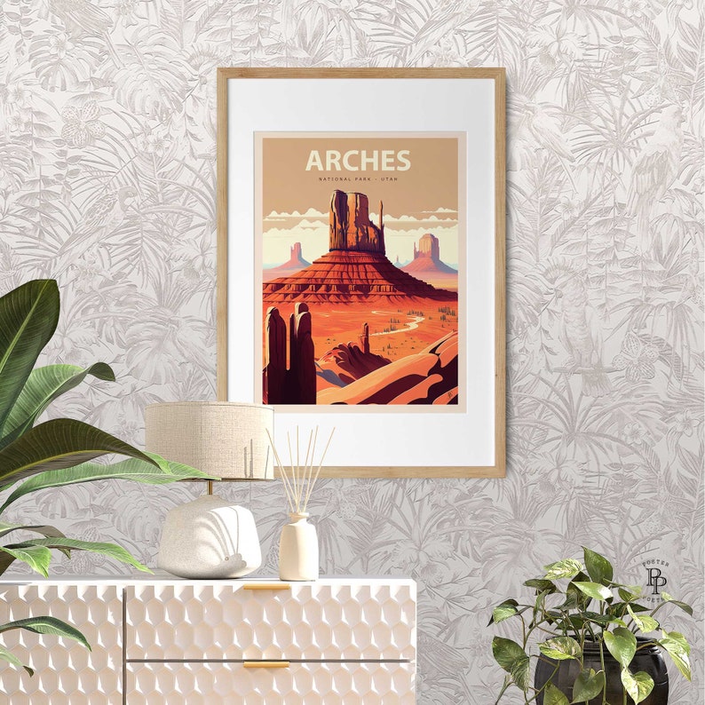 Arches National Park 1000 Teile Puzzle Für Erwachsene – Vintage Poster Collage Print