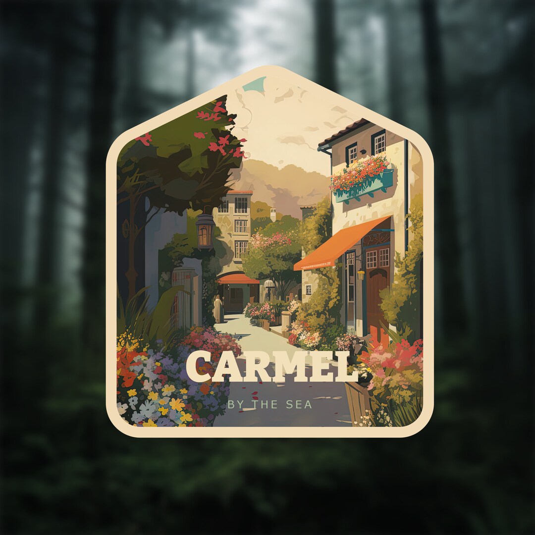 Carmel by the Sea California Sticker Surfer Surfing Travel Giftable