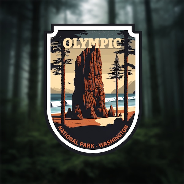 Olympic National Park Sticker Oregon Washington Outdoor Sticker Explorer Laptop Sticker Hydroflask Water-Resistant Vinyl Sticker