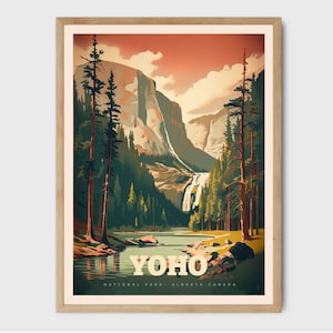 Yoho Canada National Park Poster Travel Print Canada Poster Wall Art Print Gift Idea